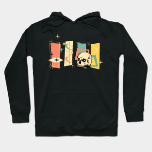 Mid-Century Modern Skull - Retro Aesthetic Hoodie